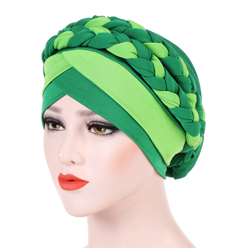 Womens Muslim Inclusive Cap Muslims Hat Islamic clothing Double color Islamic Prayer Hats Hijab Braids caps
