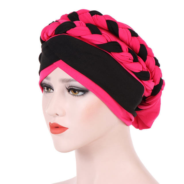 Womens Muslim Inclusive Cap Muslims Hat Islamic clothing Double color Islamic Prayer Hats Hijab Braids caps