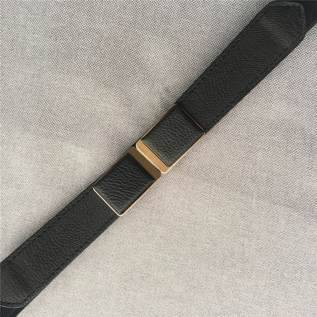 High Quality Belts for Women Black Waist Elastic Ladies Band Round Buckle Decoration Coat Sweater Fashion Dress