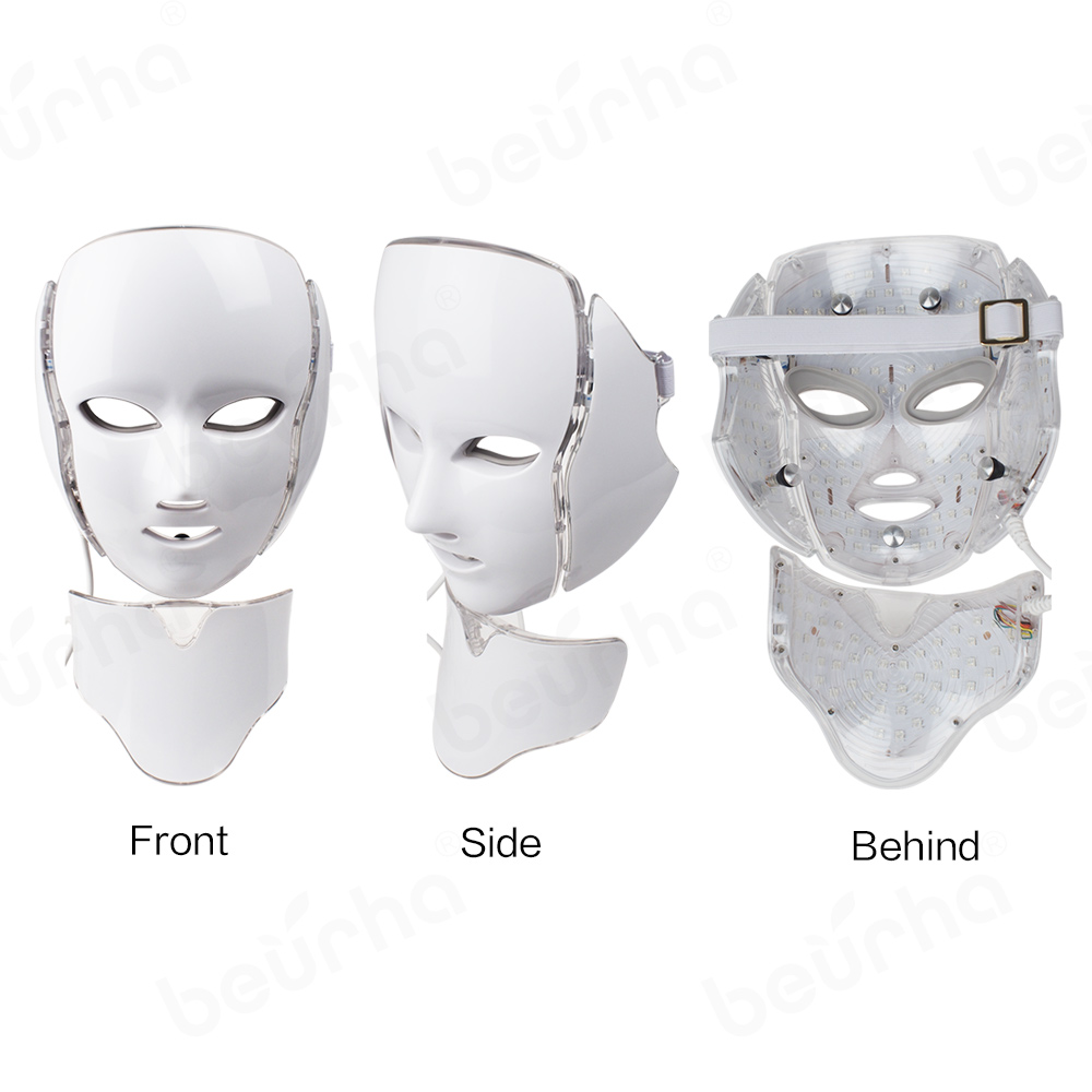 LED Facial Mask 7 Colors Light Photon Therapy Mask Skin Rejuvenation Brightening Skin Shrink Pores Device Beauty Skin Care