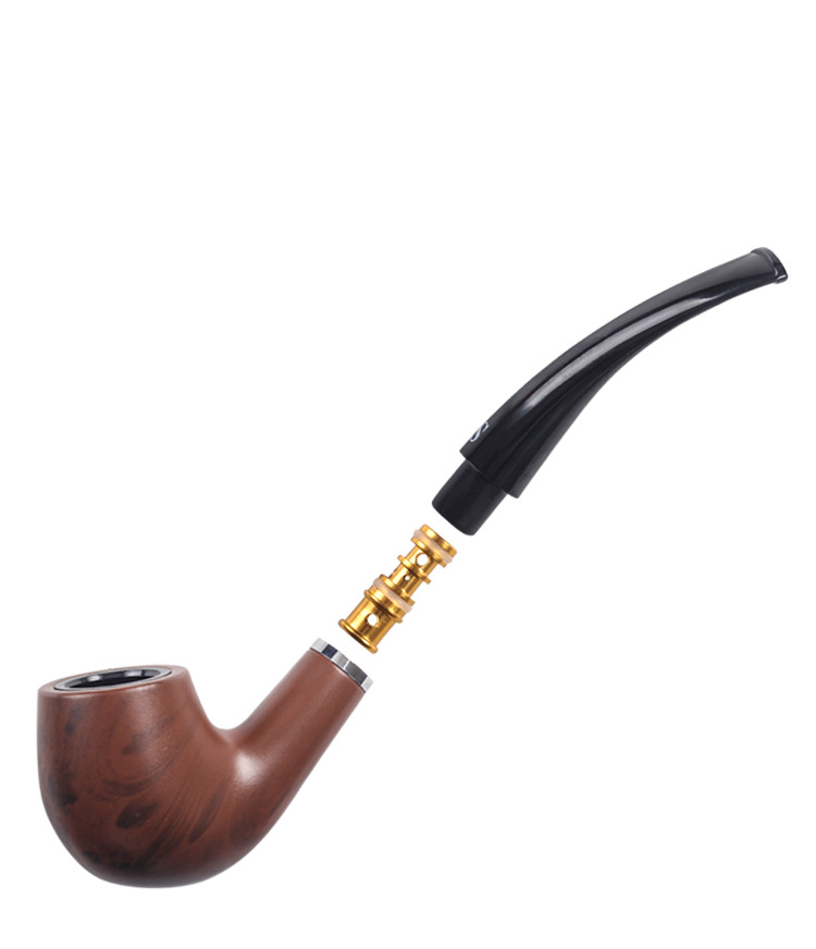 Kitchen Dining room appliances Sanda Smoking pipe bakelite circular filter pipe a gift set With Pipe bag +Stand portable creative tobacco pipe SD109A