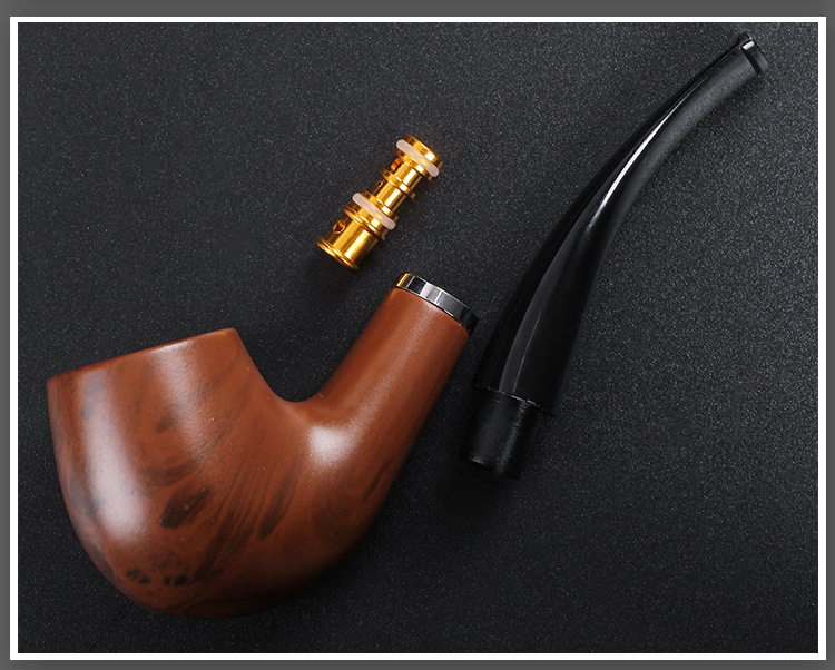 Kitchen Dining room appliances Sanda Smoking pipe bakelite circular filter pipe a gift set With Pipe bag +Stand portable creative tobacco pipe SD109A