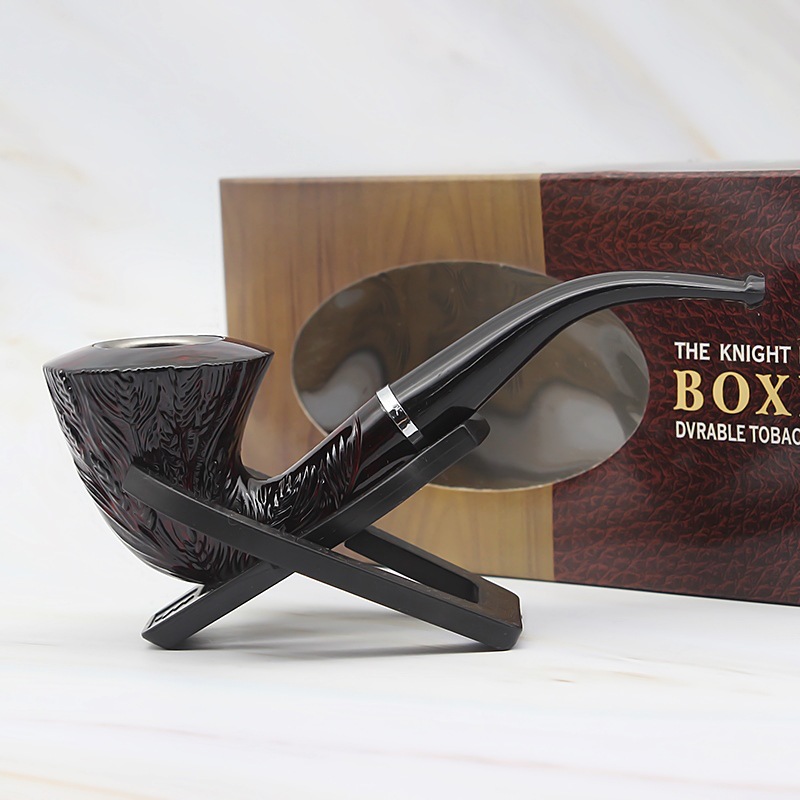 Kitchen Dining room appliances Resin Smoking Tobacco Pipe Set Classic Wooden Tobacco Herb Grinder Pipe Smoking Chimney Filter Gift for Smoke Accessories