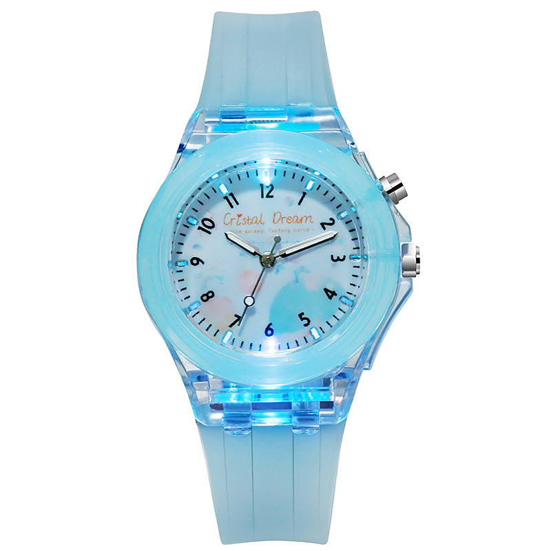 Kids Watches Fashion Luminous Quartz Strap Wristwatchs