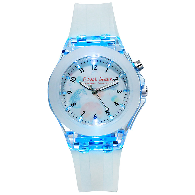 Kids Watches Fashion Luminous Quartz Strap Wristwatchs