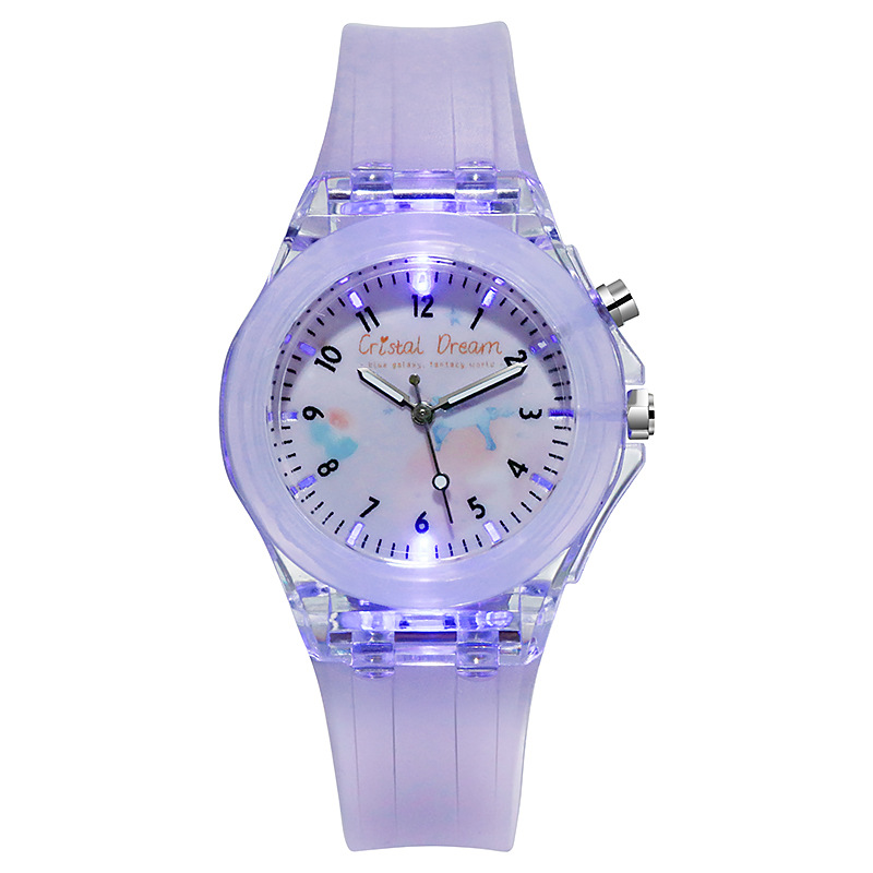Kids Watches Fashion Luminous Quartz Strap Wristwatchs