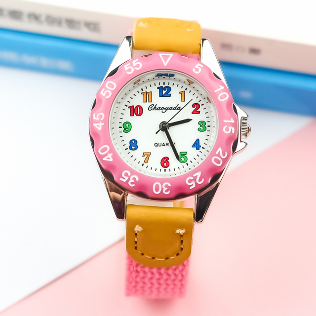 Cute  Quartz Watch Kids Fabric Strap Student Time Clock Wristwatch Sport Casual Watches