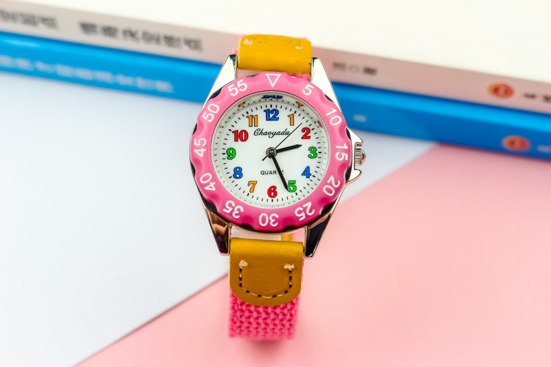 Cute  Quartz Watch Kids Fabric Strap Student Time Clock Wristwatch Sport Casual Watches