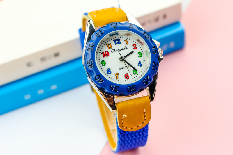 Cute  Quartz Watch Kids Fabric Strap Student Time Clock Wristwatch Sport Casual Watches