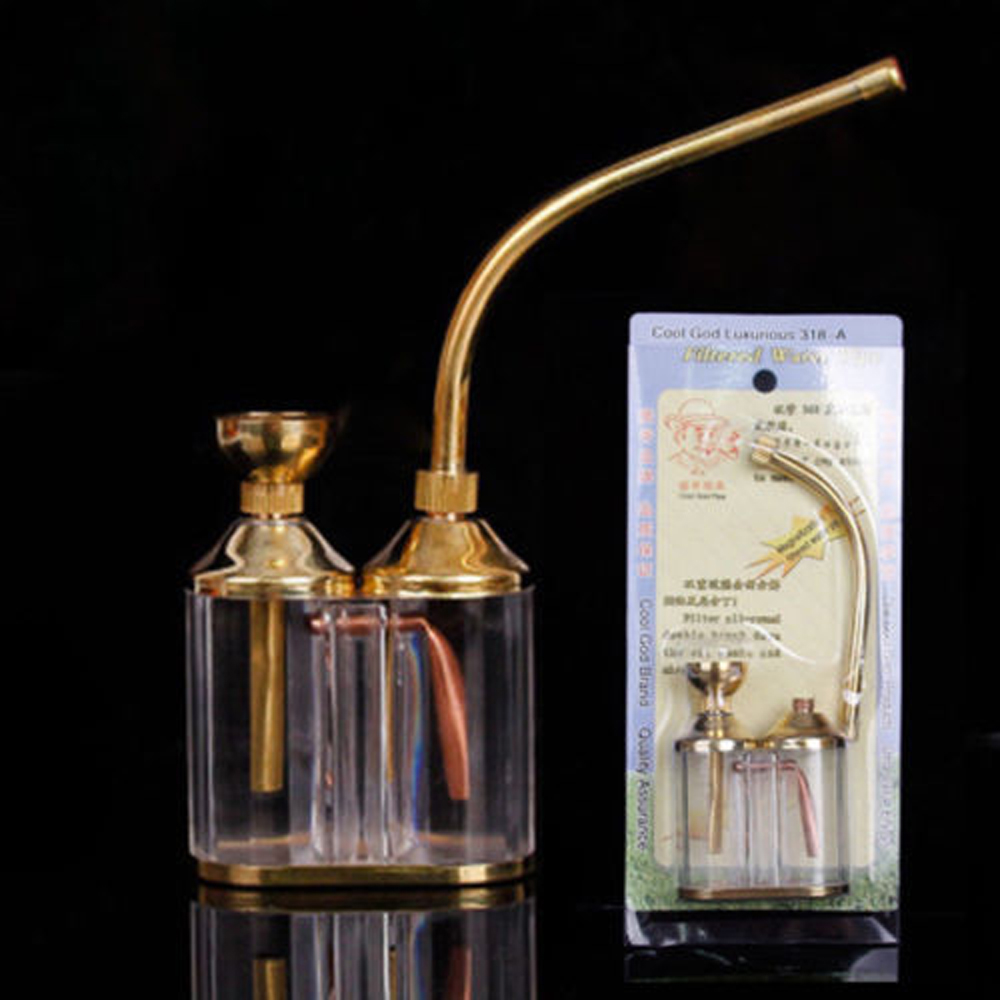 Kitchen Dining room appliances New Purpose Dual Pipe Water Smoking Tobacco Pipe Shisha Hookah Tube Double Filter Cigarette Holder Tobacco Accessory
