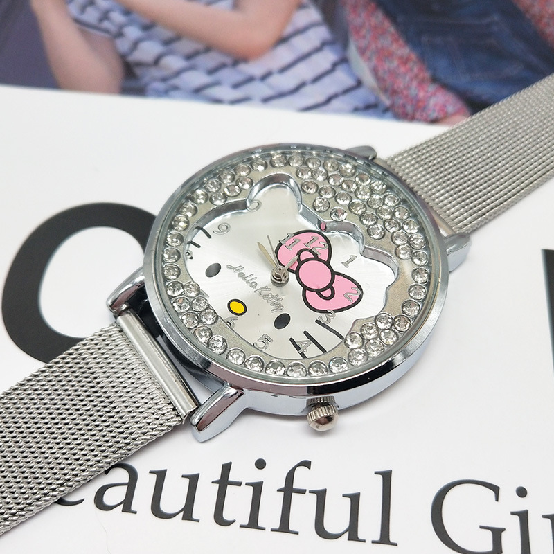 Stainless Steel Belt Diamond Child Watch Cartoon Watch Fashion Cute Children's Watch
