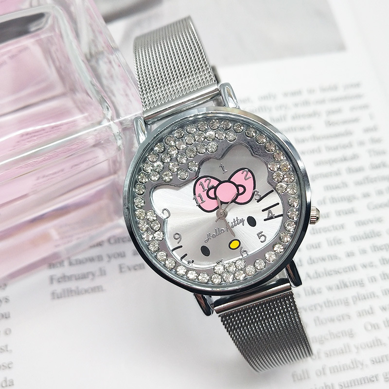 Stainless Steel Belt Diamond Child Watch Cartoon Watch Fashion Cute Children's Watch