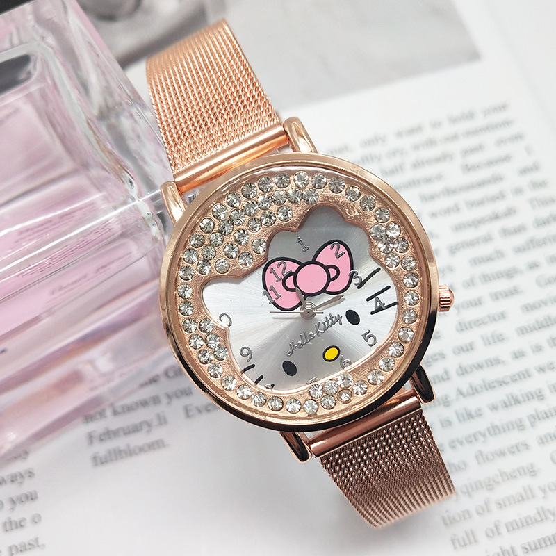 Stainless Steel Belt Diamond Child Watch Cartoon Watch Fashion Cute Children's Watch