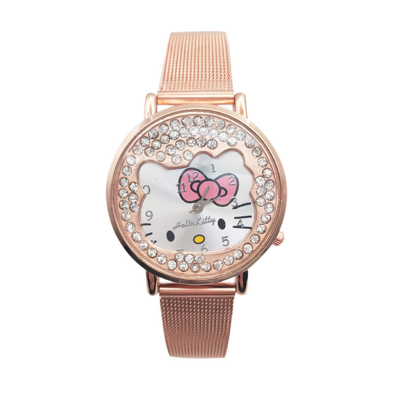Stainless Steel Belt Diamond Child Watch Cartoon Watch Fashion Cute Children's Watch