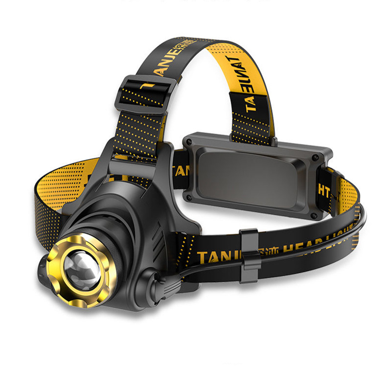Super Bright LED Headlamp Waterproof Headlight Rechargeable Headlamps Zoomable Head Torch Outdoor Work Light with Battery