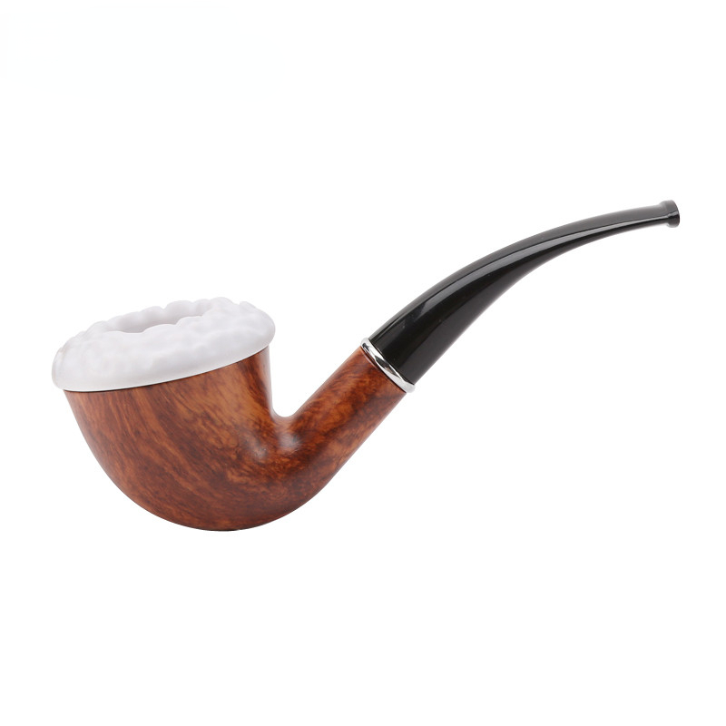 Kitchen Dining room appliancesNew Wood Grain Resin Pipe Chimney Filter Long Smoking Pipes Tobacco Pipe Cigar Gifts Narguile Smoking  Accessories