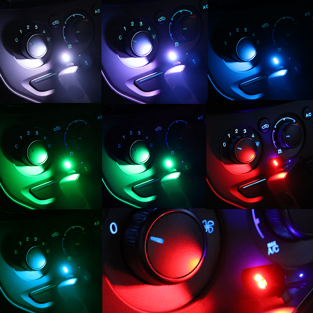 Mini USB LED Car Light Auto Interior Atmosphere Light Emergency Lighting Light PC Auto Colorful Decorative Lamp  Car Accessory