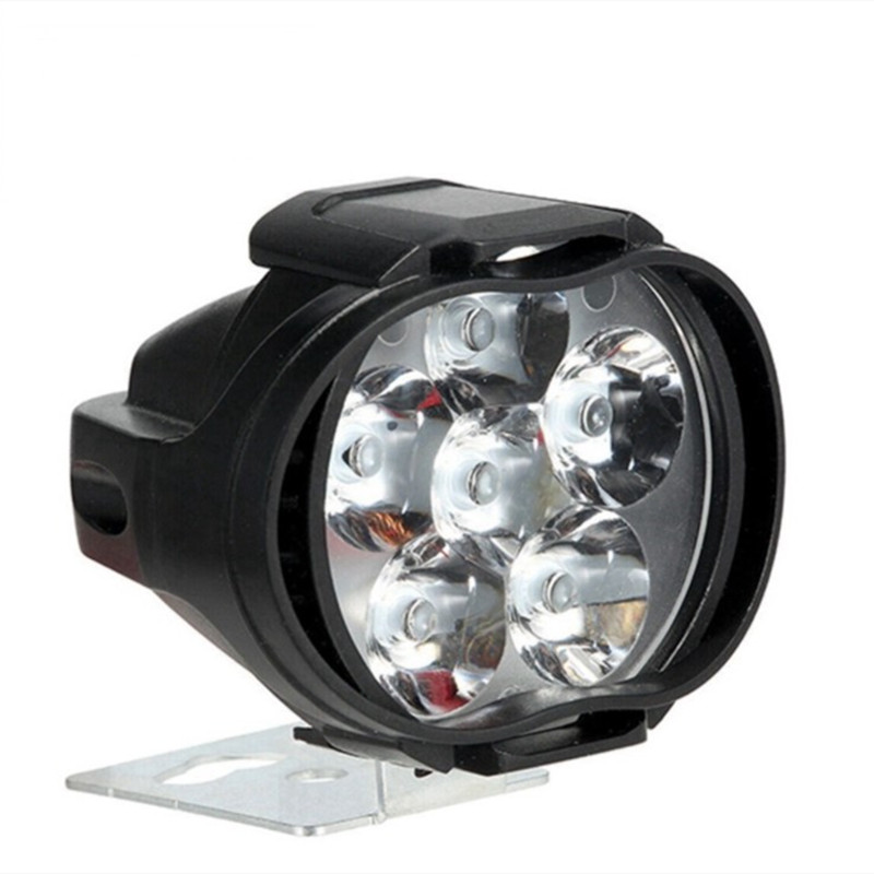 1Pcs 6 LED Auxiliary Headlight For Motorcycle Spotlights Lamp Vehicle High Brightness Modified Bulbs Working Motorbike Fog Lamp