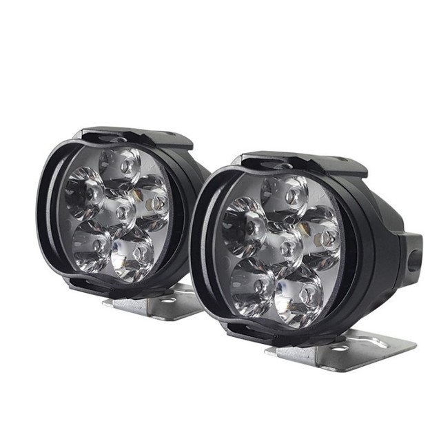 1Pcs 6 LED Auxiliary Headlight For Motorcycle Spotlights Lamp Vehicle High Brightness Modified Bulbs Working Motorbike Fog Lamp