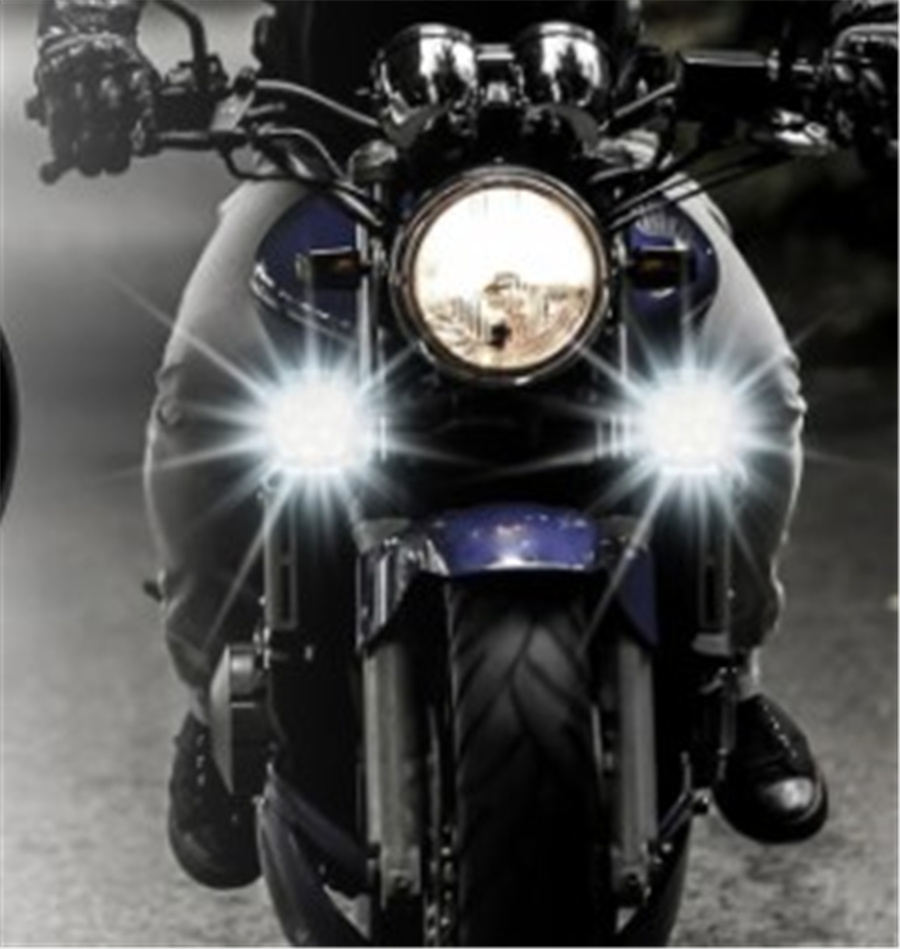 1Pcs 6 LED Auxiliary Headlight For Motorcycle Spotlights Lamp Vehicle High Brightness Modified Bulbs Working Motorbike Fog Lamp
