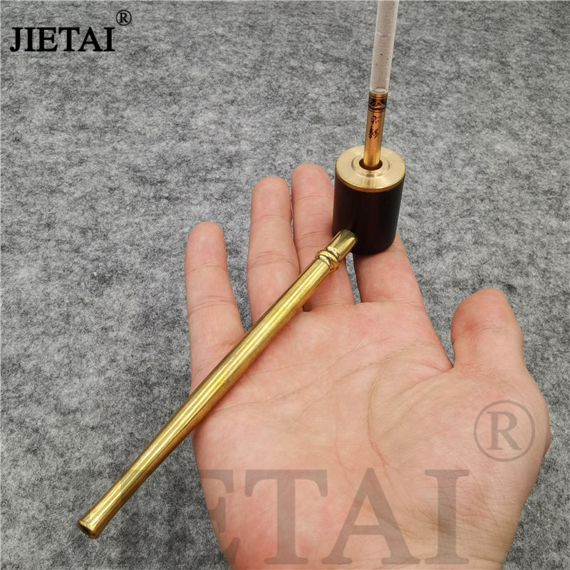 Kitchen Dining room appliances3 In 1 Ebony Pipe Straight Type Retro Sailor Brass Tobacco Pipe Wood Cigarette Filter Smoking Pipe Practice Smoke Accessory
