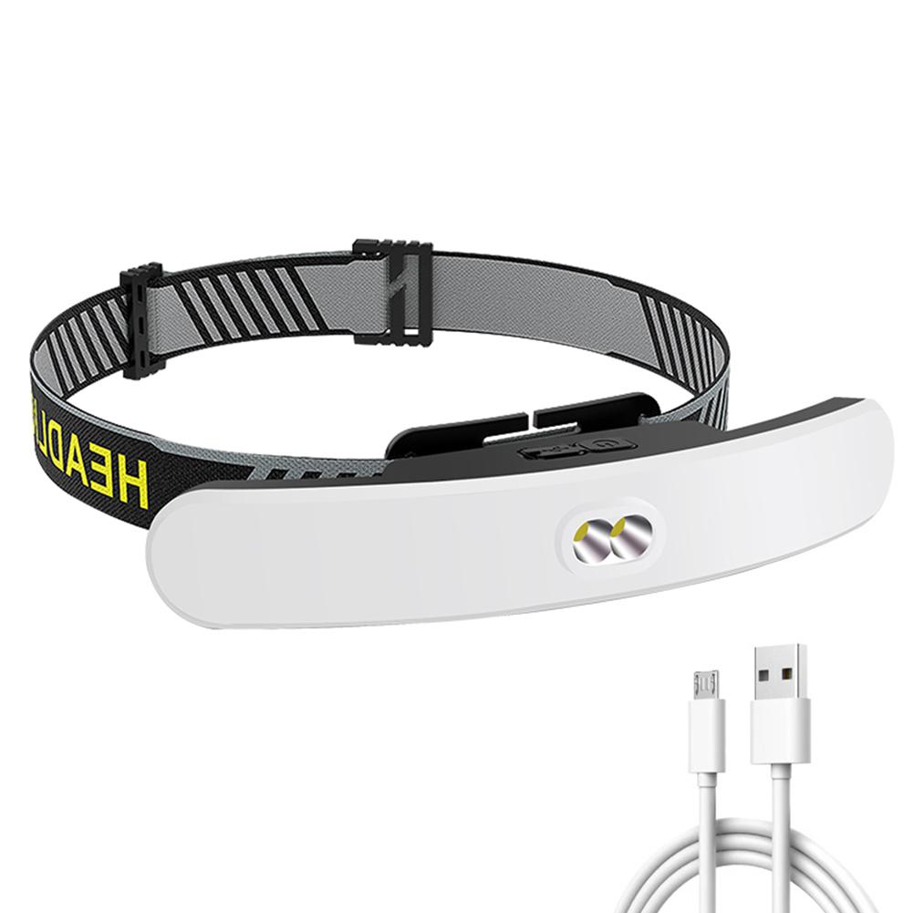 1Pcs LED Headlamp Work Light 6 Modes Waterproof Warning Head Torch Flashlight Headlights for Riding Running Camping Fishing