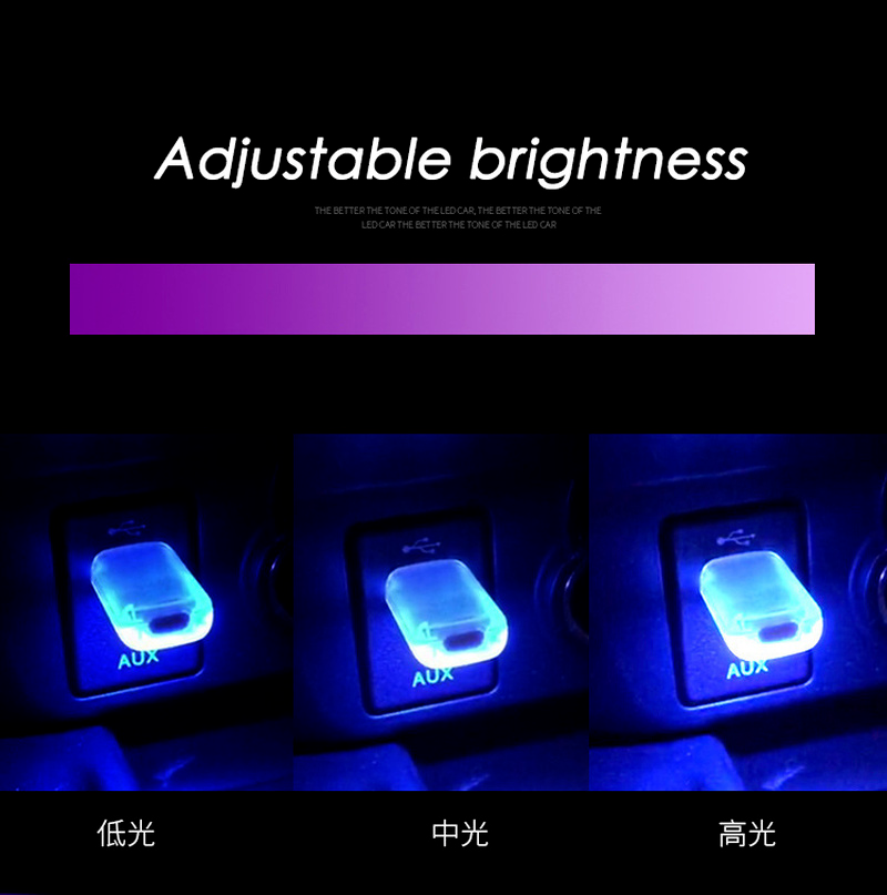 Car USB Colorful Atmosphere Light Portable Automobile Interior RGB Ambient Lamp Night Romantic Lights