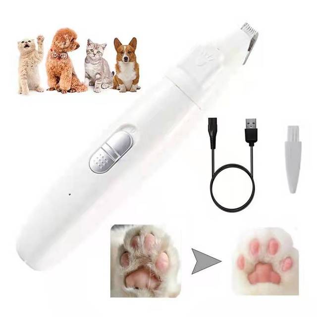 Pet Nail Hair Trimmer Grinder Cat Dog Grooming Tool Electrical Shearing Cutter USB Rechargeable Dog Haircut Paw Shaver Clipper