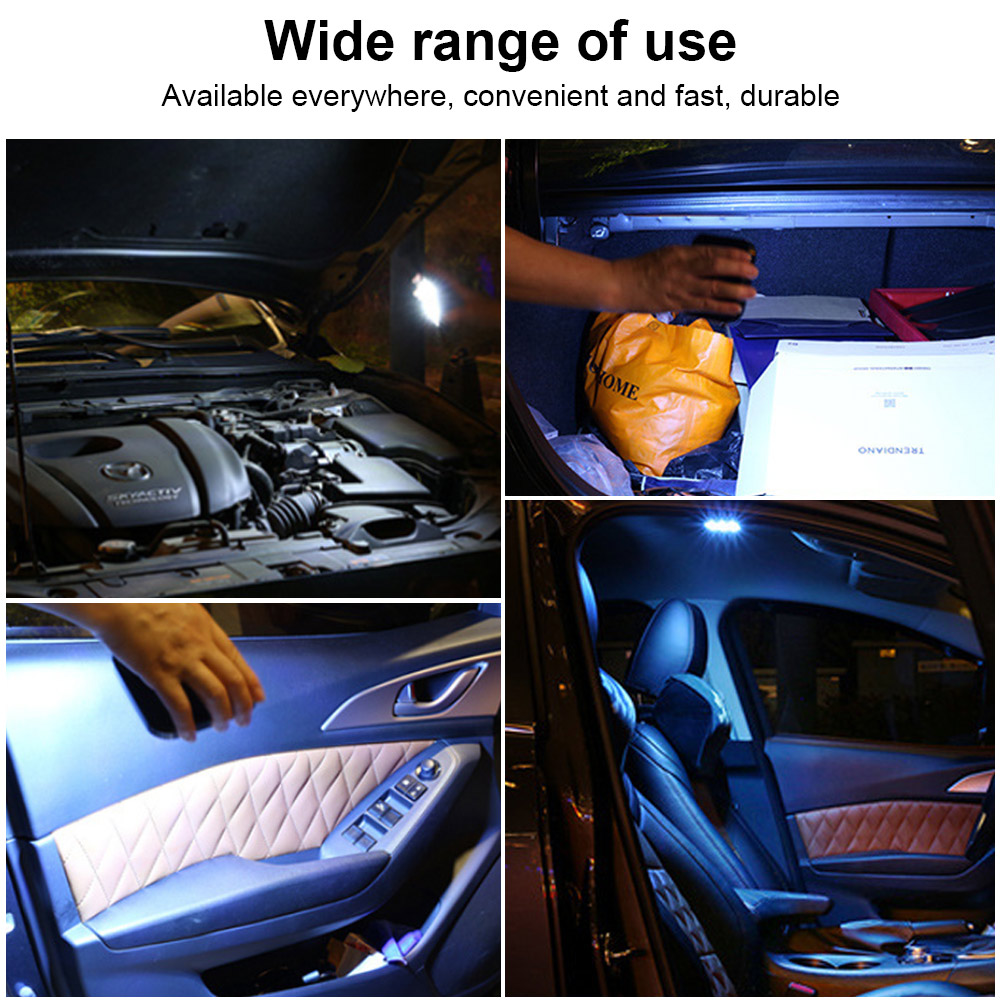 3 Color 8 LED Car interior light Night Light led Car Roof Light Ceiling Magnet Interior Reading Light Dome USB Charge For Trunk
