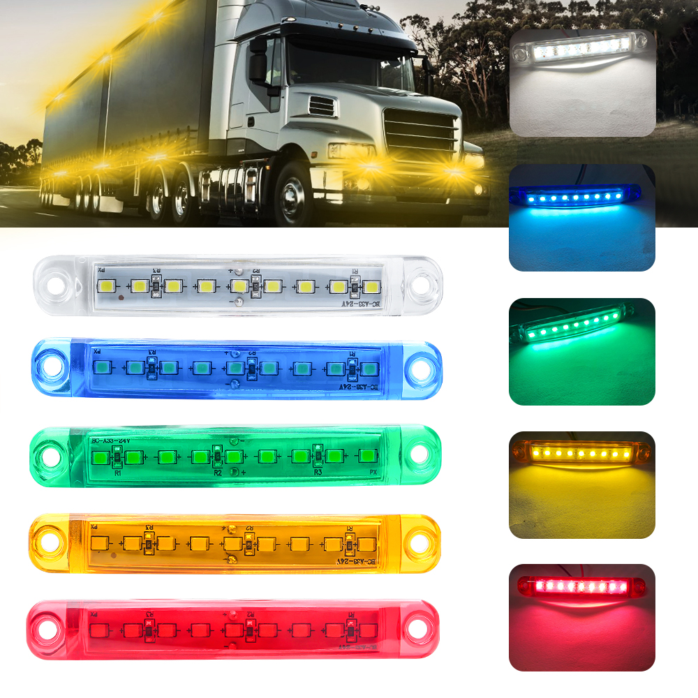 1pc LED Side Marker Lights Signal Lamp Truck Trailer light Warning Lamp 9 LED Indicators 12v Strobe light motorcycle LED CAR LIGHT