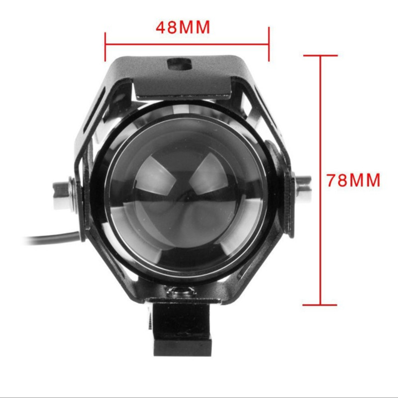1PCS 12v U5 Motorcycle Headlights Auxiliary Working Lamp LED Super Brighter Motorbike Spotlight Head Lamp Fog Light Universal