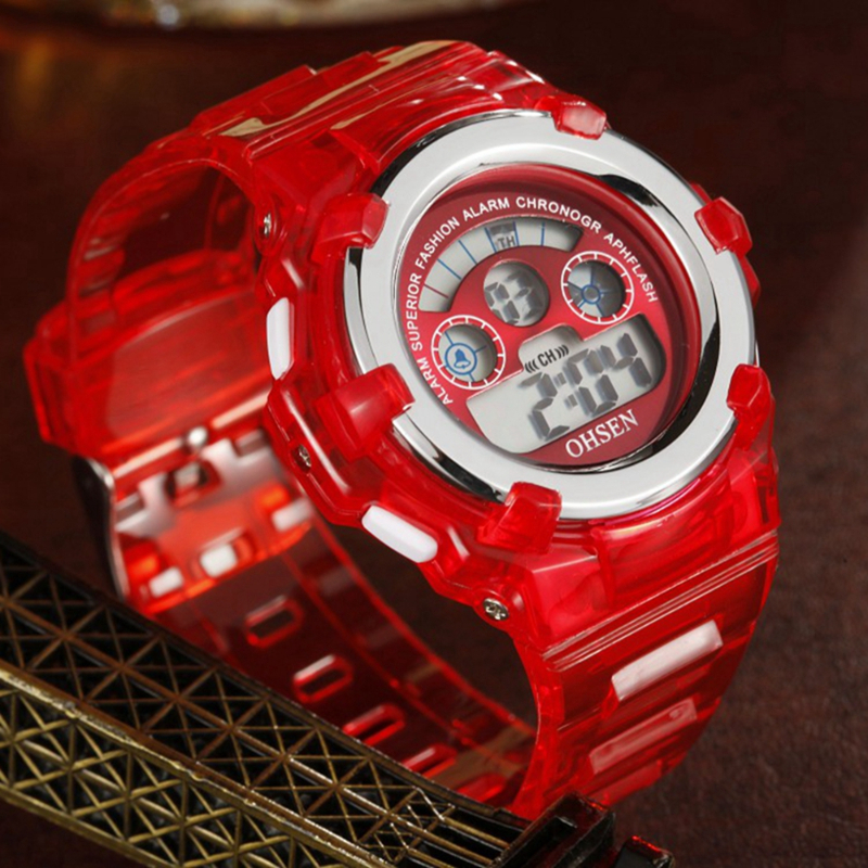 Kids Sport Watches Waterproof Silicone Electronic Stopwatch  Digital Watch