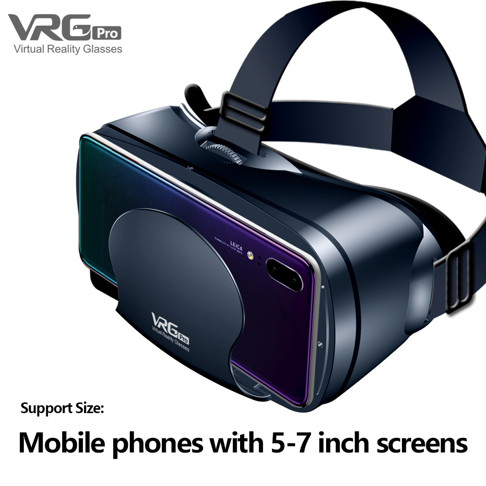Virtual Reality 3D VR Headset Smart Glasses Helmet for Smartphones Cell Phone Mobile 7 Inches Lenses Binoculars