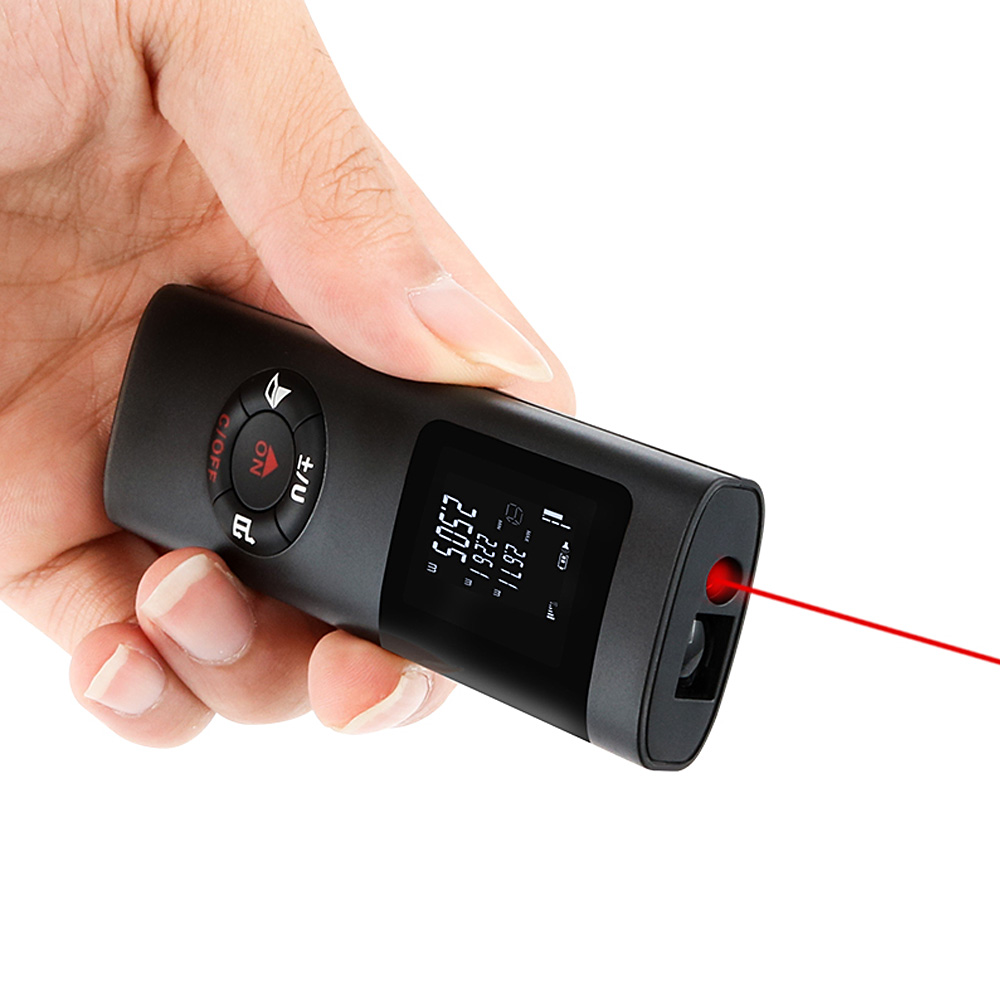 Handheld Multifunctional 40M LCD Digital Laser Rangefinder Mini USB Charging Laser Distance Meter for Interior Decoration