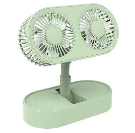 Office Desktop Foldable Mini Air Cooling Fan Free Rotation 3 Gear Adjustable Double Headed USB Silent Air Cooler Fan For Home