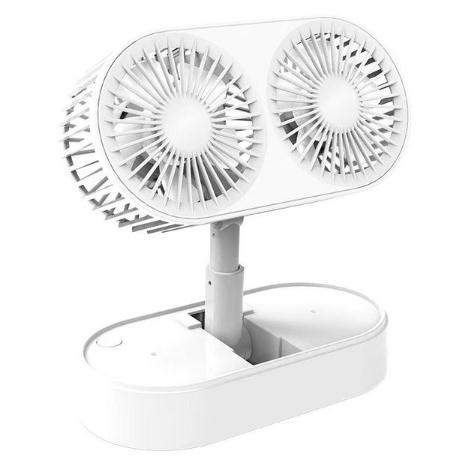 Office Desktop Foldable Mini Air Cooling Fan Free Rotation 3 Gear Adjustable Double Headed USB Silent Air Cooler Fan For Home