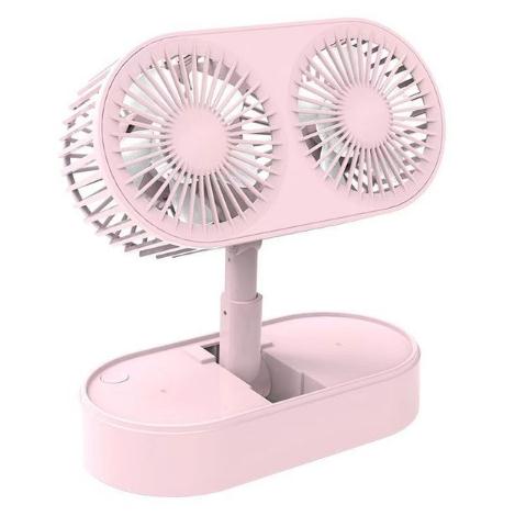 Office Desktop Foldable Mini Air Cooling Fan Free Rotation 3 Gear Adjustable Double Headed USB Silent Air Cooler Fan For Home