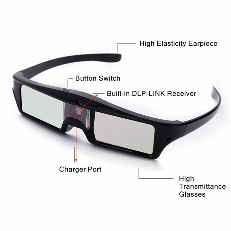 Rechargeable Active Shutter 3D Glasses for Optoma BenQ Acer Sony ALL DLP Projector