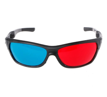 Universal White Frame Red Blue Anaglyph 3D Glasses For Movie Game DVD Video TV