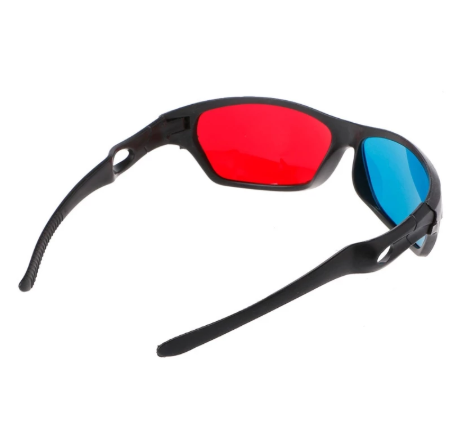 Universal White Frame Red Blue Anaglyph 3D Glasses For Movie Game DVD Video TV