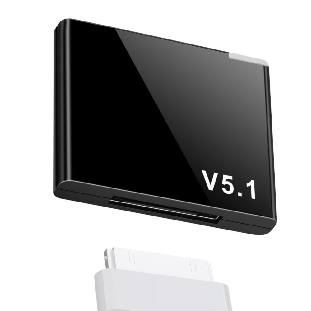Bluetooth 5.1 Audio Receiver 30 Pin Music Mini Wireless Adapter Transmitter With Mic For IPhone IPod 30Pin Jack Analog Speaker