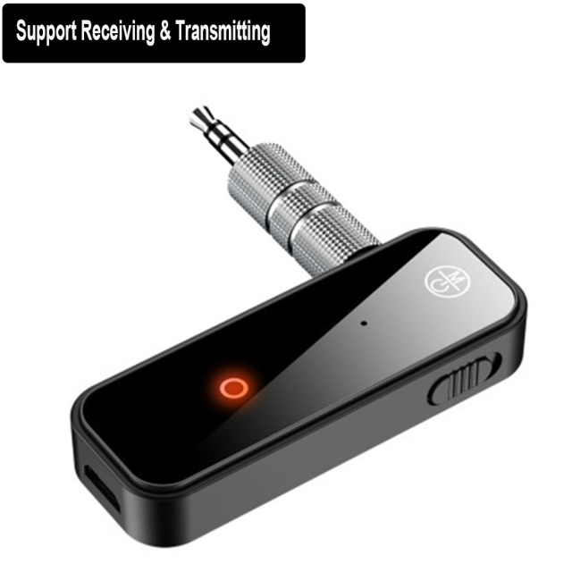 Bluetooth 5.0 Transmitter Receiver 2 in1 Jack Wireless Adapter 3.5mm Audio AUX Adapter For Car Audio Music Aux Handsfree Headset
