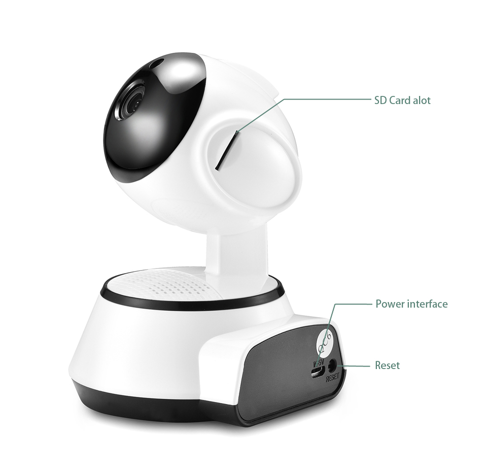 Baby Monitor 1080P Mini Pan/Tilt  Wifi IP Camera Auto Tracking Two Way Audio Motion Detection Remote Access  V380(no card)