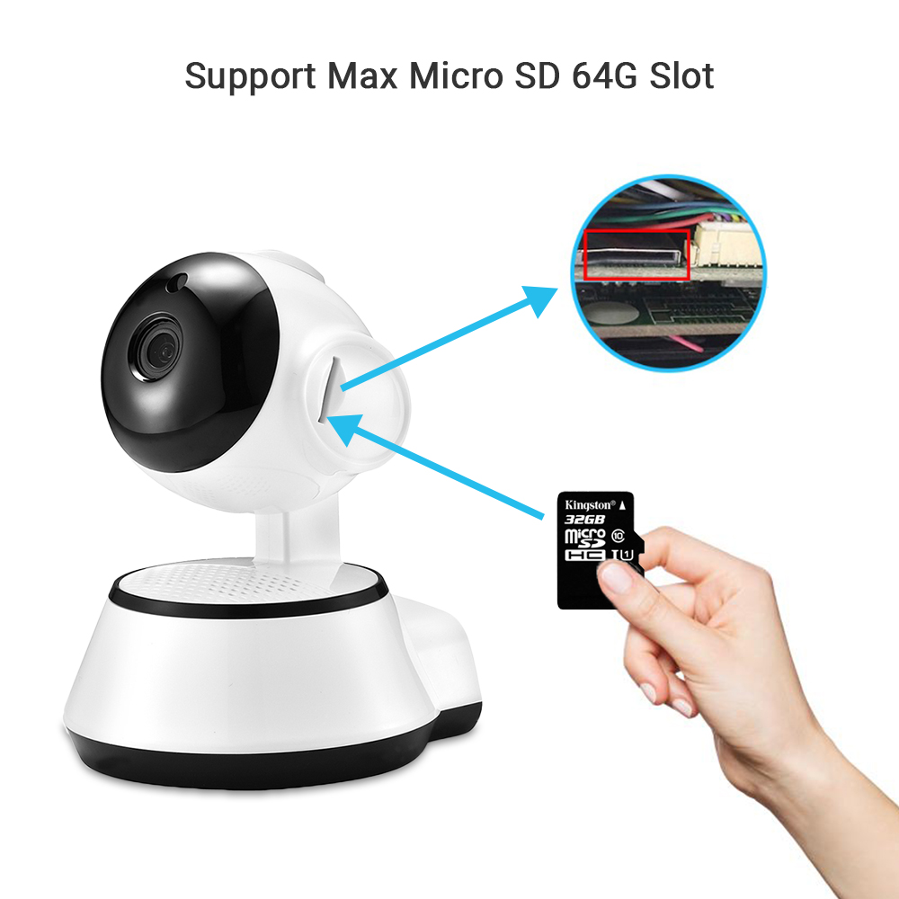 Baby Monitor 1080P Mini Pan/Tilt  Wifi IP Camera Auto Tracking Two Way Audio Motion Detection Remote Access  V380(no card)
