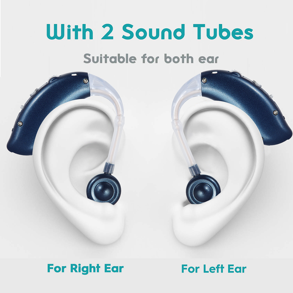 Rechargeable Sound Amplifier In-Ear Hearing Aid Device Mini Portable Elderly Adults Left and Right Ear Massager Versatile