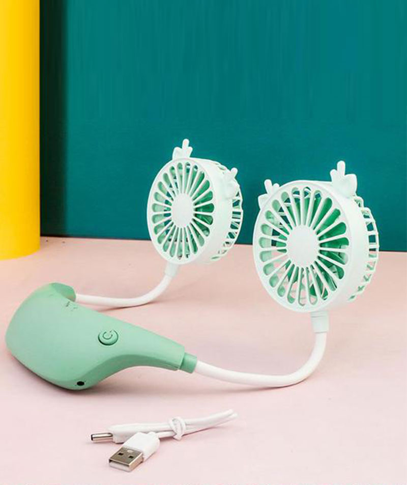 New hanging neck fan outdoor sports lazy folding rechargeable mini fan portable small summer electric powerful usb silent fan