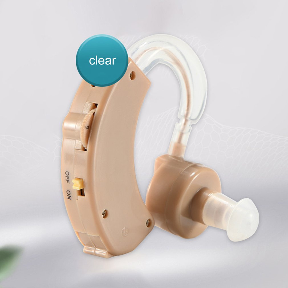 Ear Sound Amplifier Adjustable Tone Portable Hearing Aid For Deaf Elderly Super Mini ortable Ear Mounted Single Key Operation
