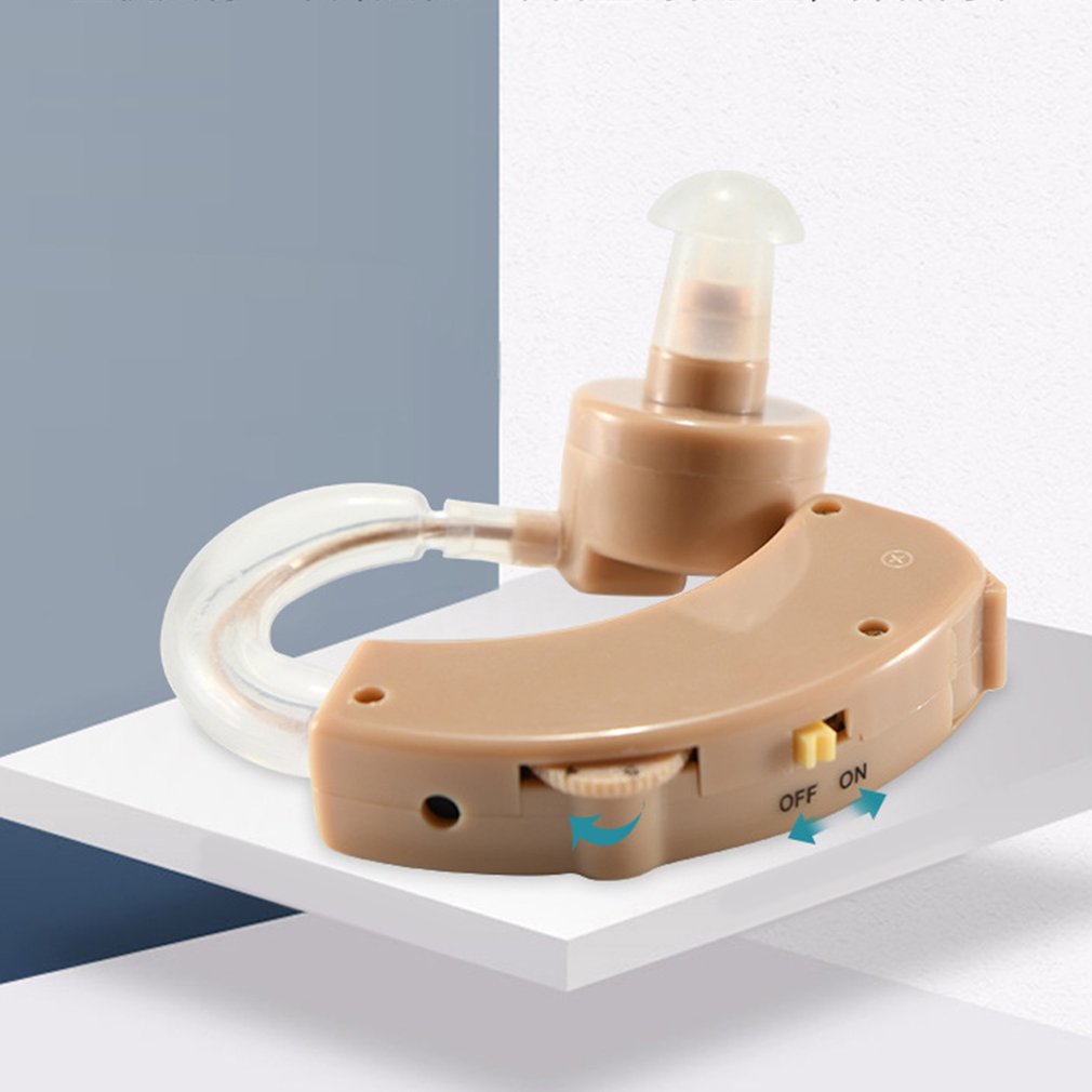 Ear Sound Amplifier Adjustable Tone Portable Hearing Aid For Deaf Elderly Super Mini ortable Ear Mounted Single Key Operation