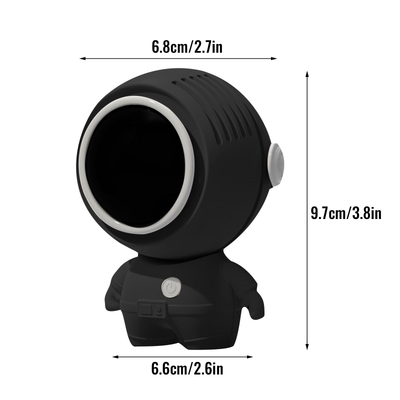 Hanging Neck Bladeless Fan Creative Astronaut Rechargeable Air Cooler Portable Mini USB Personal Fans Travel Camping Air Cooling