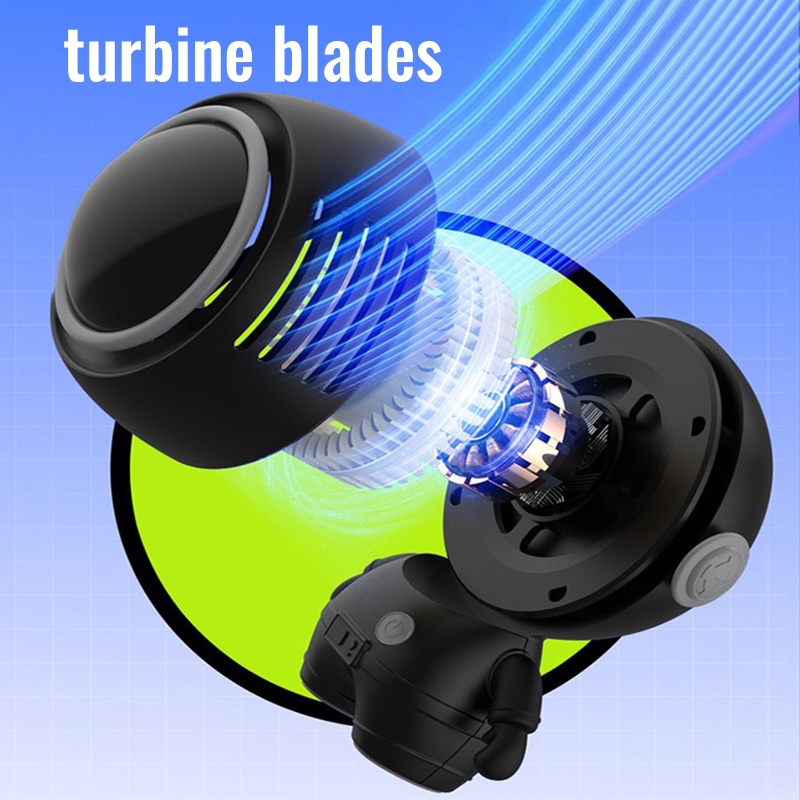 Hanging Neck Bladeless Fan Creative Astronaut Rechargeable Air Cooler Portable Mini USB Personal Fans Travel Camping Air Cooling